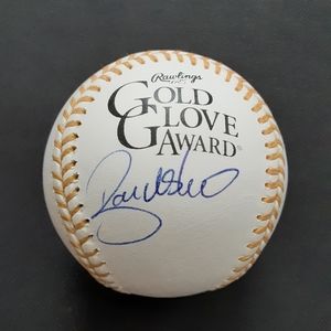 Braves Padres signed autograph baseball Rawlings MLB